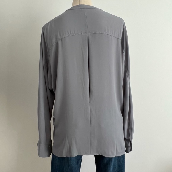 Violet + Claire - Grey Long Sleeve Button up Blouse / Shirt - Picture 6 of 12